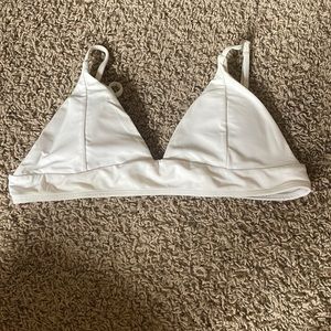Shein White Swimsuit Top Size L
